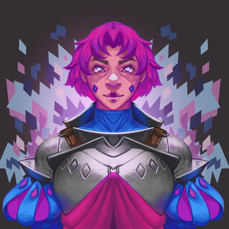 Original D&D character, portrait art
